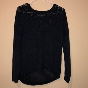 Navy blue knitted sweater